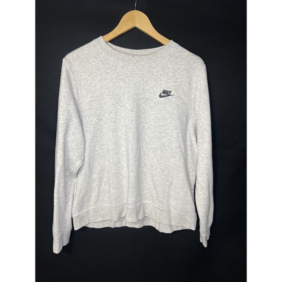 Nike Other - Nike Sportswear Pullover sweatshirt BV2662-100 light gray Black logo size Men XL